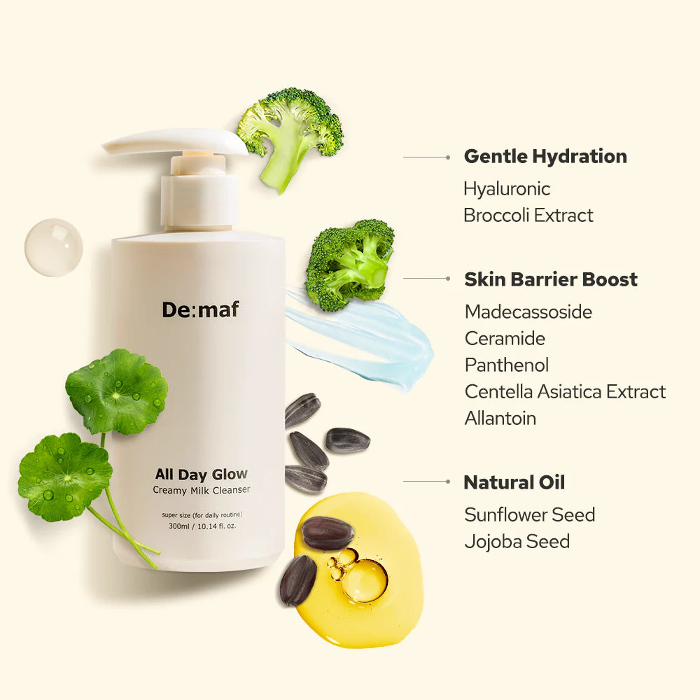 DEMAF All Day Glow Creamy Milk Cleanser