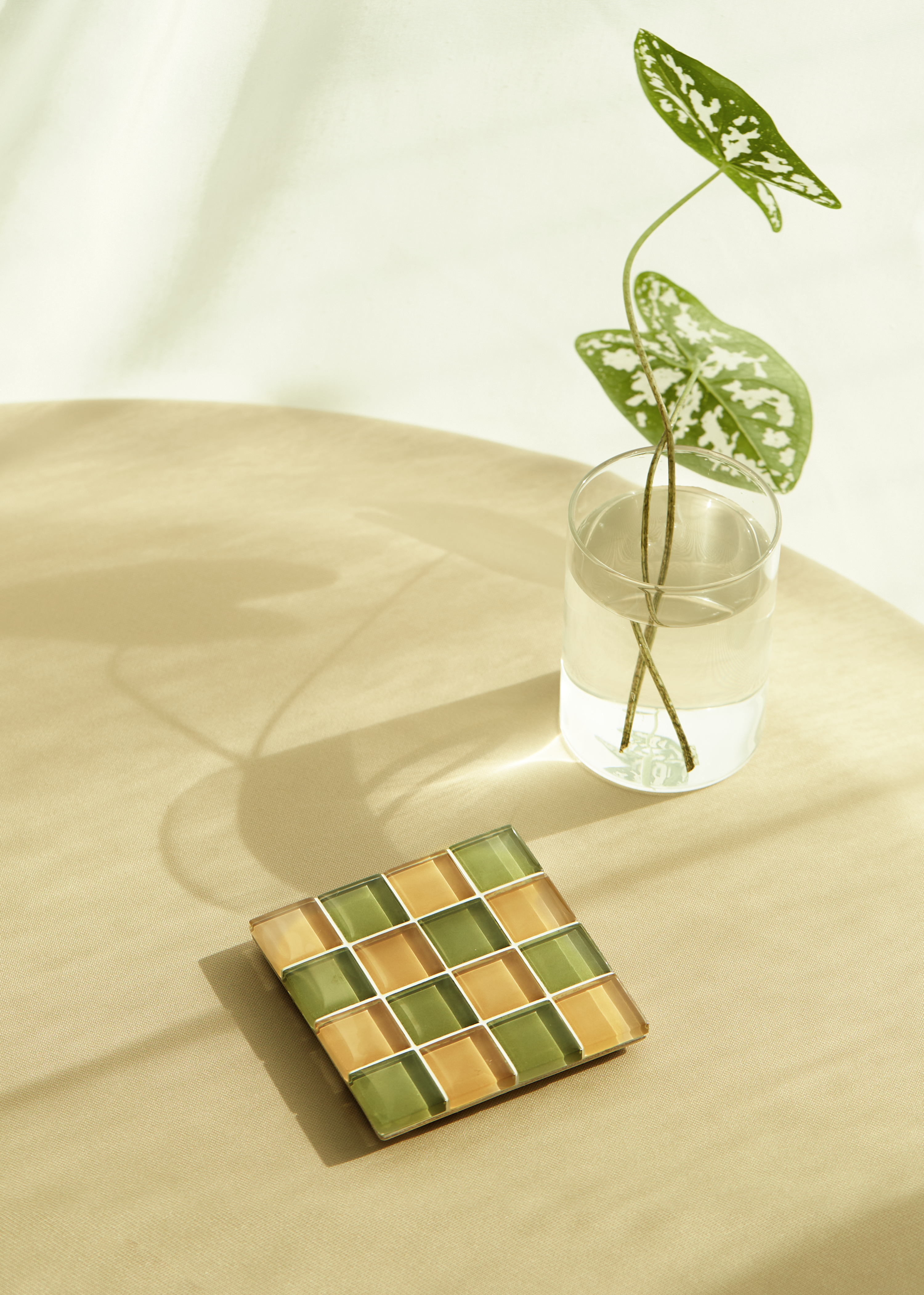 GLASS TILE COASTER - I Olive You