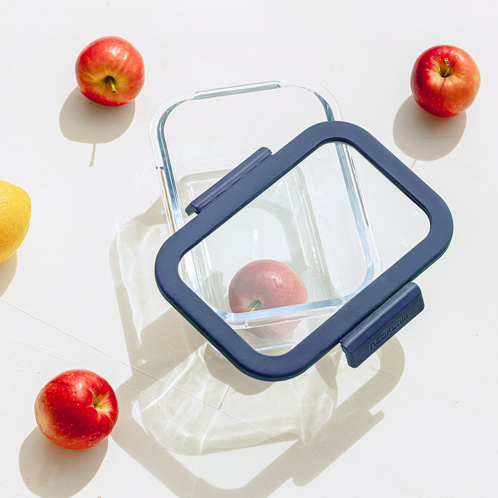Glace Rectangle Food Storage - Navy Lid