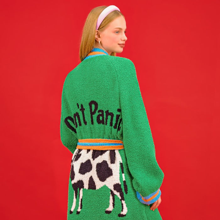 Lounge Robe - Don't Panic_Green